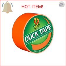 Duck Brand 1265019 Color Duct Tape, Neon Orange, 1.88 Inches x 15 Yards, Single