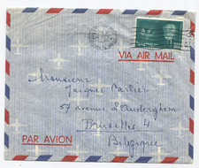 Israel 1963 Airmail Cover Tel Aviv to Brussels Belgium Par Avion