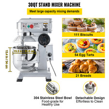 Robot Pâtissier Multifonction Robot De Cuisine Acier Inoxydable 33 L 1100W