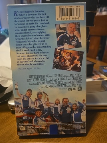 Six Pack (VHS, 1984, CBS Fox) Kenny Rogers, Erin Gray, Diane Lane - Picture 3 of 6