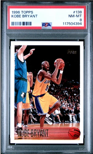 1996 Topps Kobe Bryant #138 Rookie Card PSA 8 NM-MINT