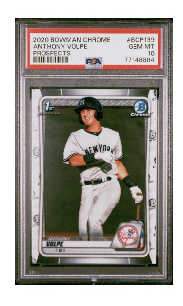 2020 BOWMAN CHROME PROSPECTS #BCP139 ANTHONY VOLPE PSA 10 GEM MT