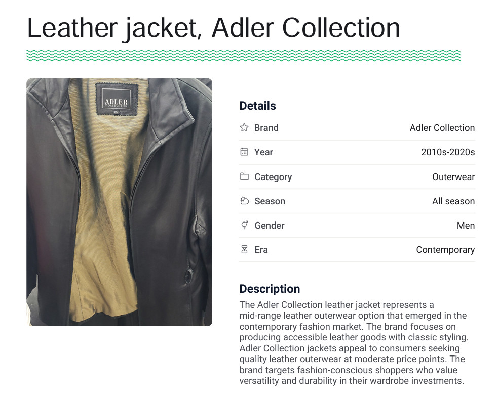 Adler authentic leather jacket - image 1