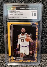 2025-26 Topps LeBron James Team Color Border Variation #150 Lakers CGC 10 Gem