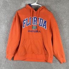 Florida Gators Hoodie Sweatshirt Mens Large Orange NCAA Football Champion