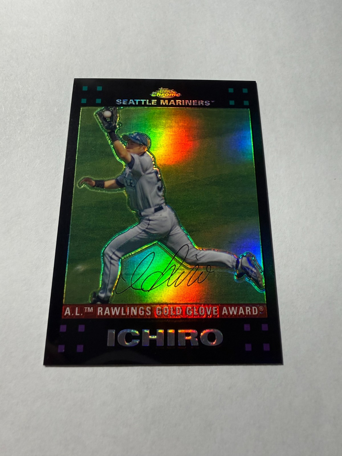 2007 Topps Chrome Ichiro Refractor Gold Glove Award #270 - Seattle Mariners HOF