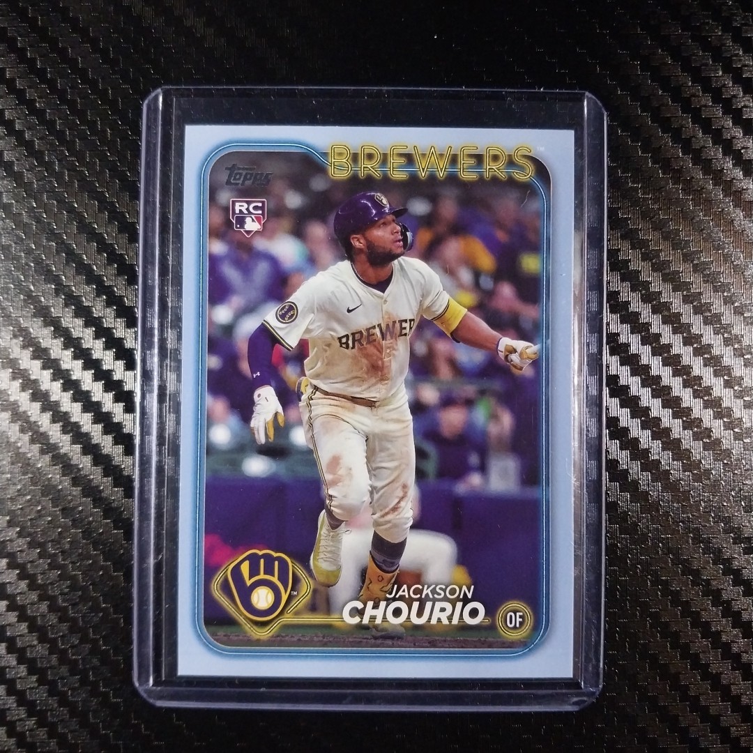 2024 Topps Update Series Jackson Chourio #US240 Father's Day Powder Blue /50