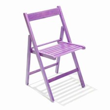 Chaise Pliable Gain De Place En Bois De Hêtre Violet Maison Pub Mer De Jardin
