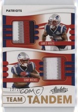 2020 Absolute Team Tandem Materials Prime 12/25 James White Sony Michel #6 0c3