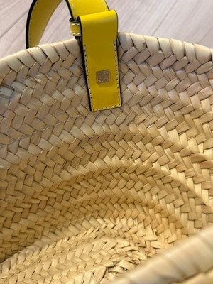 LOEWE yellow logo plate basket bag | eBay