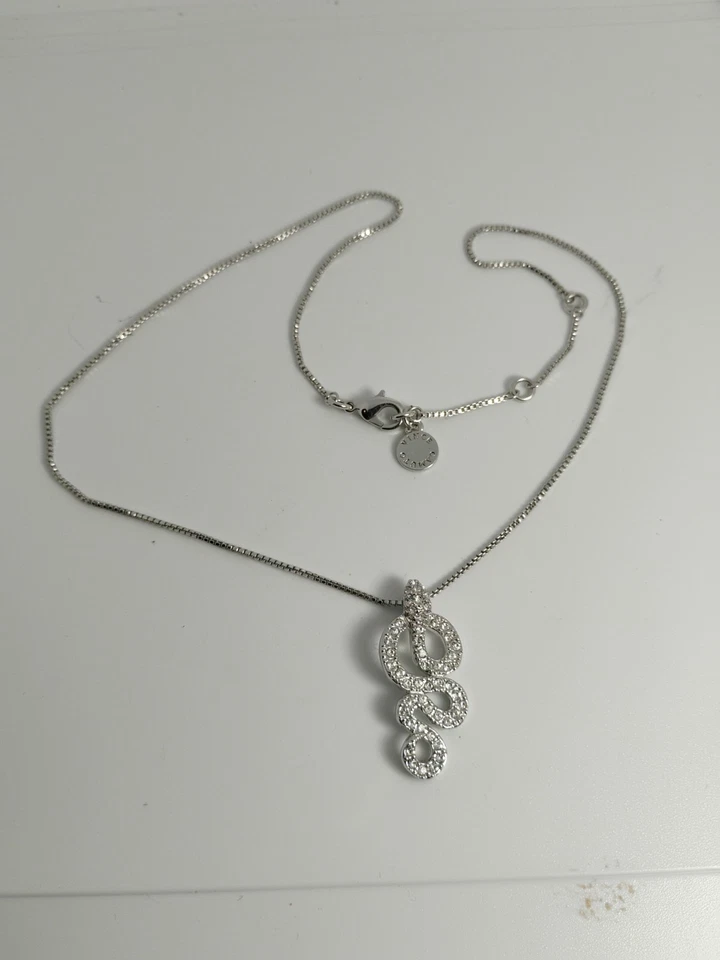 Collar Vince Camuto Serpiente Circonita cúbica Tono Plata 18" Foto 2 de 4