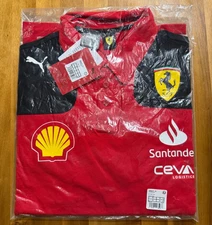 Ferrari F1 Puma SF Team Polo Rosso Corsa M Shell Santander Ceva New w/ Tags