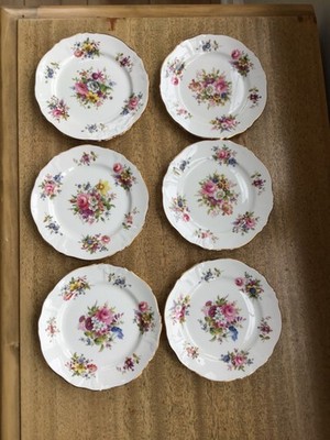 Vintage Hammersley Howard Sprays set of 6 bread & butter plates