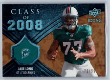 Jake Long 2008 Upper Deck Icons #CO7 Class of 2008 Gold /99