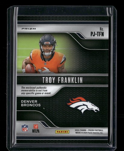 2024 Panini Prizm Troy Franklin Premier Maglie Verde Neon Pulsar #PJ-TFN - Foto 2 di 2