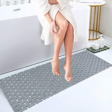 Bamboo Bath Mat Bathroom Runner Long Large Rugs Floor Wood Shower Bathtub