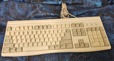 Vintage Mitsumi KPQ-E99ZC-13 Clicky Klacky Computer Keyboard 5 Pin