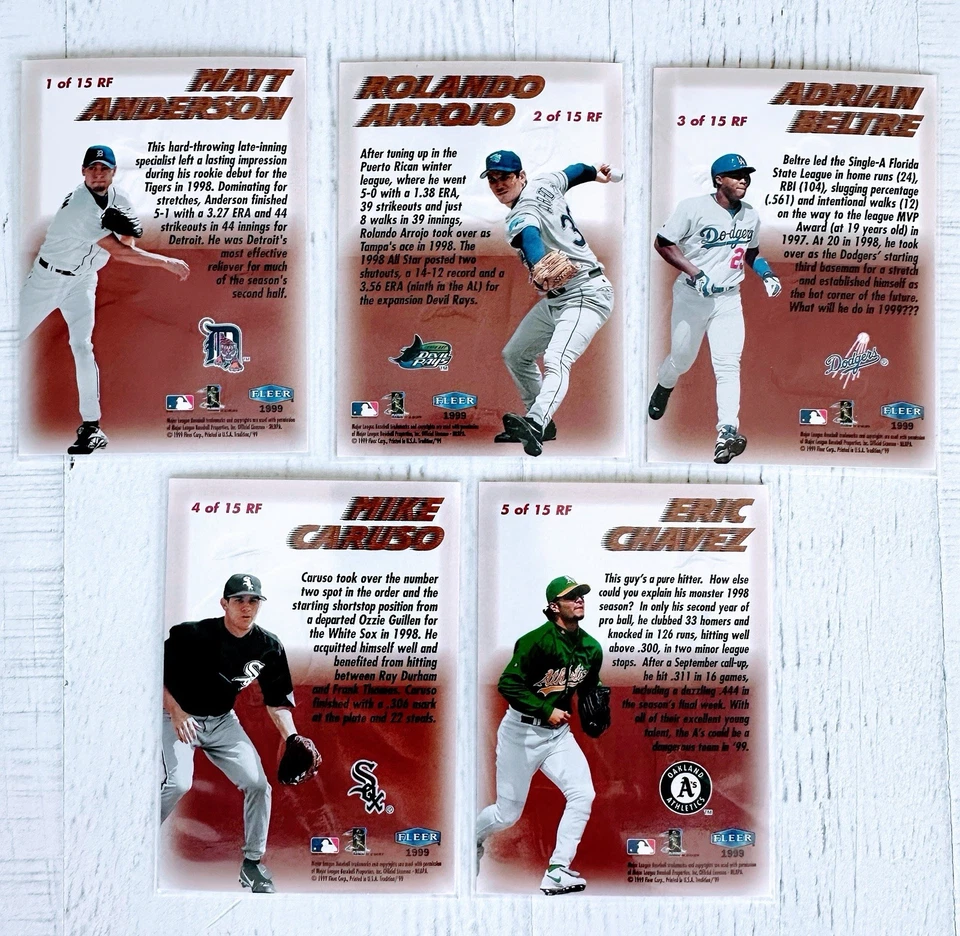 1999 Fleer Tradition Rookie Flashback Insert 15 Card Complete Set - Image 3 of 4