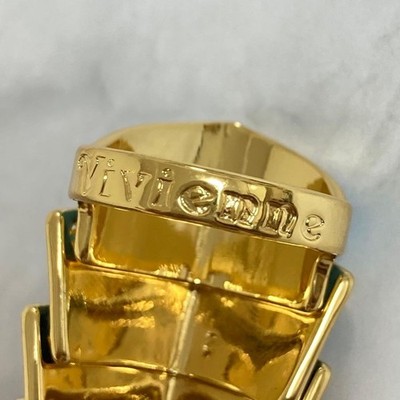Vivienne Westwood｜ARTEMISリング/ゴールド×ブラウン Shop Vivienne Westwood Artemis ring on Rinascente