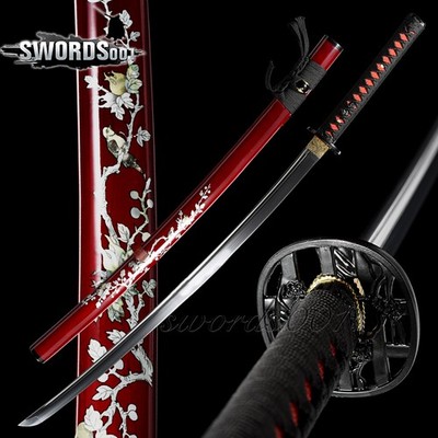 Handmade T10 Carbon Steel Blade Full Tang Japanese Samurai Katana Warrior Sword