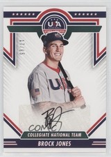 2022 USA Baseball Stars & Stripes Black Ink 17/65 Brock Jones (Smiling) Auto sc8