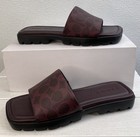 Coach Florence Sandals Women's Size 7B Black Currant Signature CTD Canvas Slides — photo 7