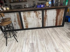 5 pcs 3' x 2' Reclaim Corrugated Metal Sheet Barn Tin Restaurant Decor Wainscot