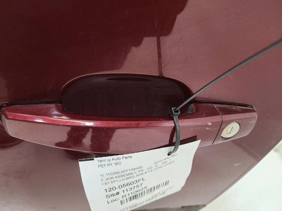 2014 - 2016 CHEVROLET MALIBU Driver Front Door VIN 1 4th Digit Limited Adhesive Foto 3 de 4