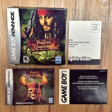 🔥 BOX AND MANUAL for Pirates Of The Caribbean Dead Man's Chest Gameboy Advance