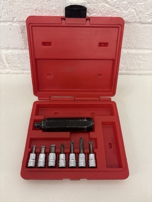 Snap On Tools 3/8 Schlagschrauber-Set 208EPIT Schraubendreher & 7 Steckschlüssel flach Kreuzschlitz