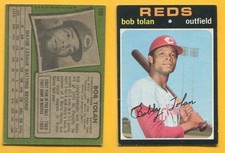 1971 Topps Baseball ~~~ BOB TOLAN ~~~ No. 190 ~~~ FREE S/H