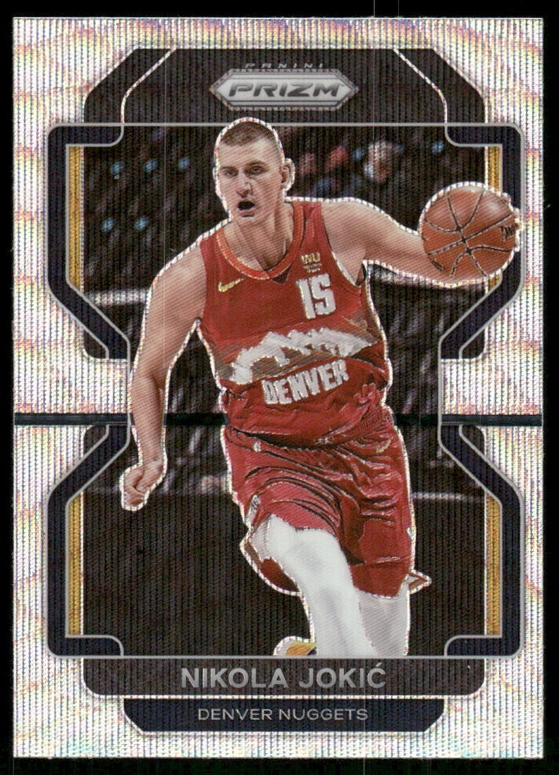 2021-22 Panini Prizm #32 Nikola Jokic Silver Wave