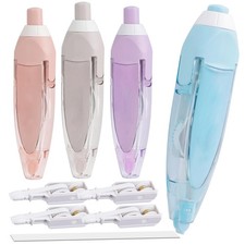 8 Pcs Refillable Whiteout Tape 4 Retractable Correction Tape 4 Refills