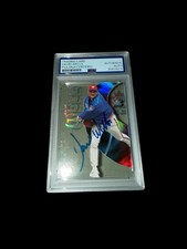 1999 DAVID WELLS Signed Fleer SKYBOX Baseball Card YANKEES-TORONTO BLUE JAYS-PSA