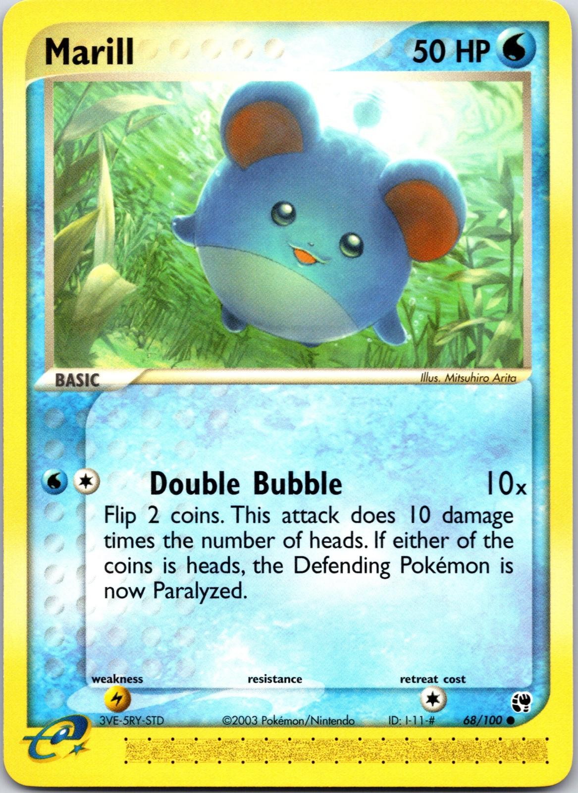 Marill 68/100 Common Sandstorm Pokemon LP