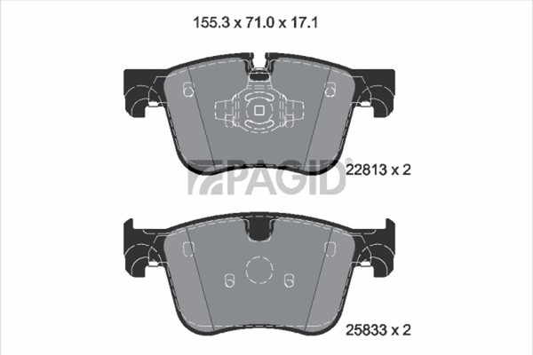 Pagid Bremsbelagsatz Scheibenbremse T2737N FüR Opel A18 P1UO Combo K9 Tour Life-image