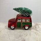 <!--F#f_0-->Blown Glass Vintage Style Station Wagon Car Christmas Tree Ornament<!--F/-->