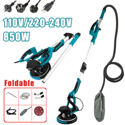 850W Drywall Sander Electric Foldable Wall Sander Polishing Machine W/ LED Light