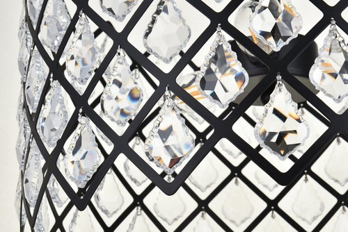Crystal Chandelier Black Bedroom Dining Room Kitchen Ceiling 5 Light Fixture 21" - Picture 8 of 8
