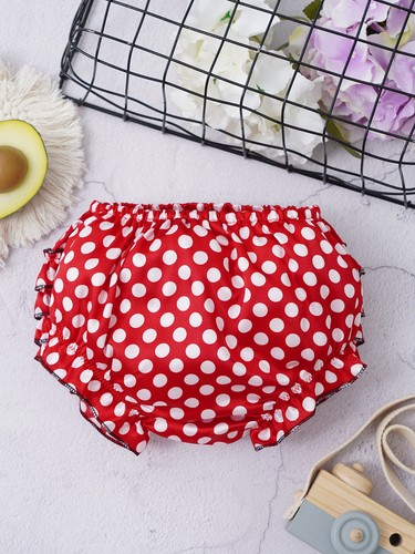 Baby Girls Ruffled Bloomers Bottoms Toddler Casual Briefs Polka Dots Underwear - 第 70/71 張圖片