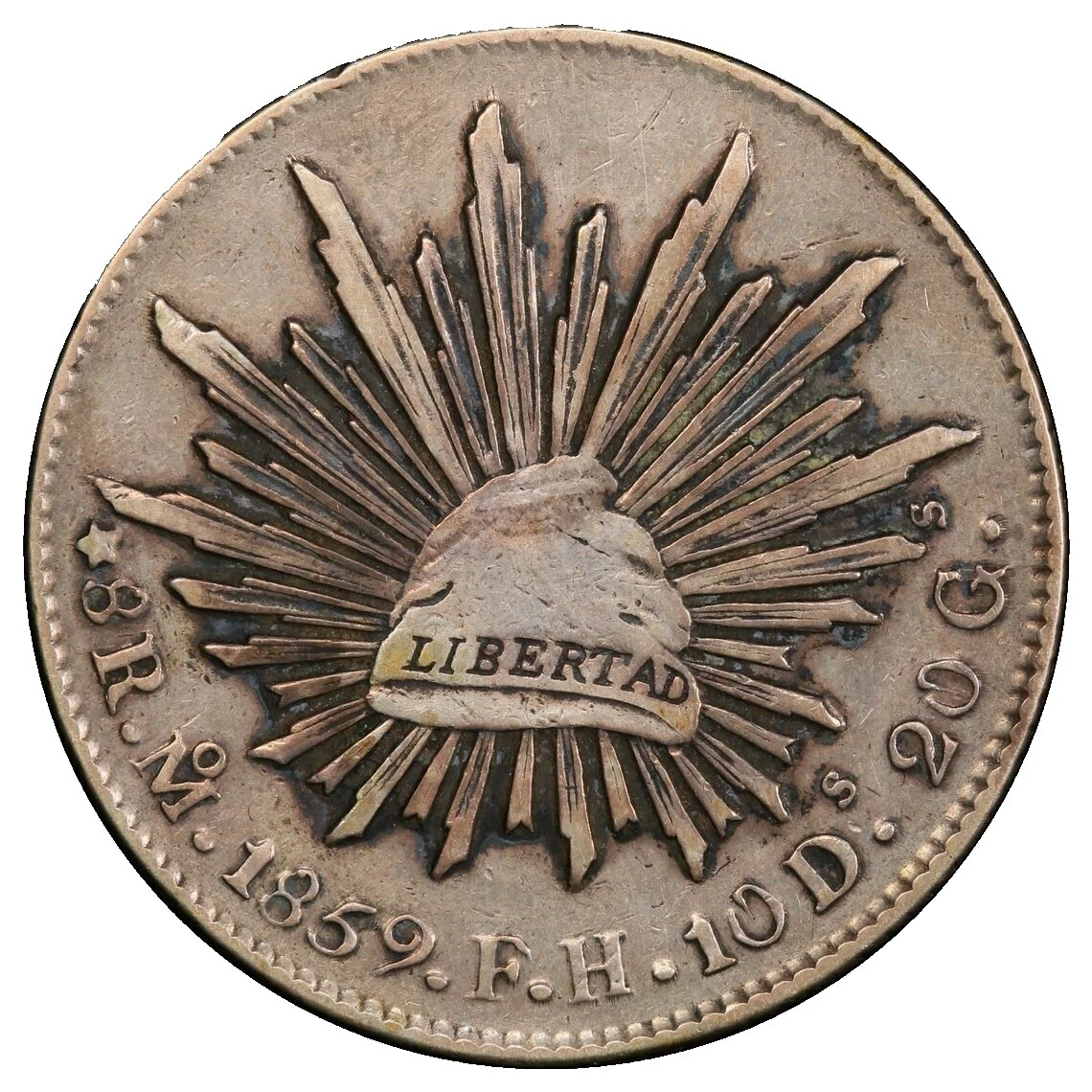 1859 Year Silver Mexican Coins