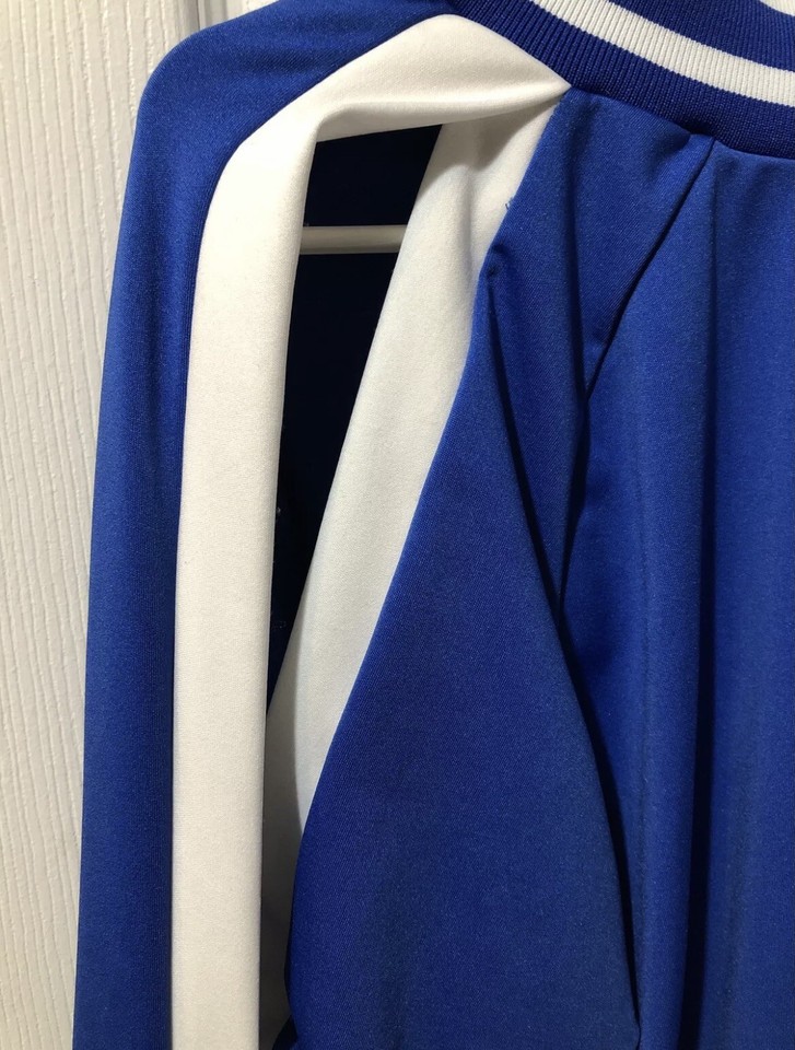 Men's Sweat Suit Full Zipper Blue Track Jacket Top Size XL eBay