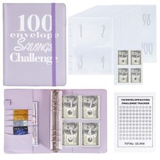 100 Envelope Challenge Binder Savings Book with Envelopes Savings Challenges