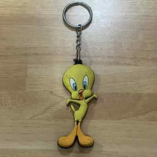 No3 1998 Vintage Tweety Warner Bros Looney Tunes Keychain Rubber MORE AVAILABLE