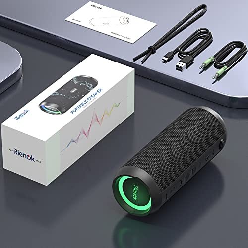 Altavoz Bluetooth portátil RIENOK 30W doble emparejamiento verdadero inalámbrico estéreo HD sonido - Imagen 3 de 9