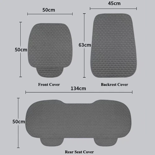 Linen Front Rear Car Seat Cover Protector Seat Back Cushion Pad Mat Fr Truck SUV - Bild 7 von 24