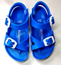 Image of BIRKENSTOCK RUBBER RIO SANDALS KIDS -SIZE UK 7  EU 24-US 6 SCUBA BLUE 150mm