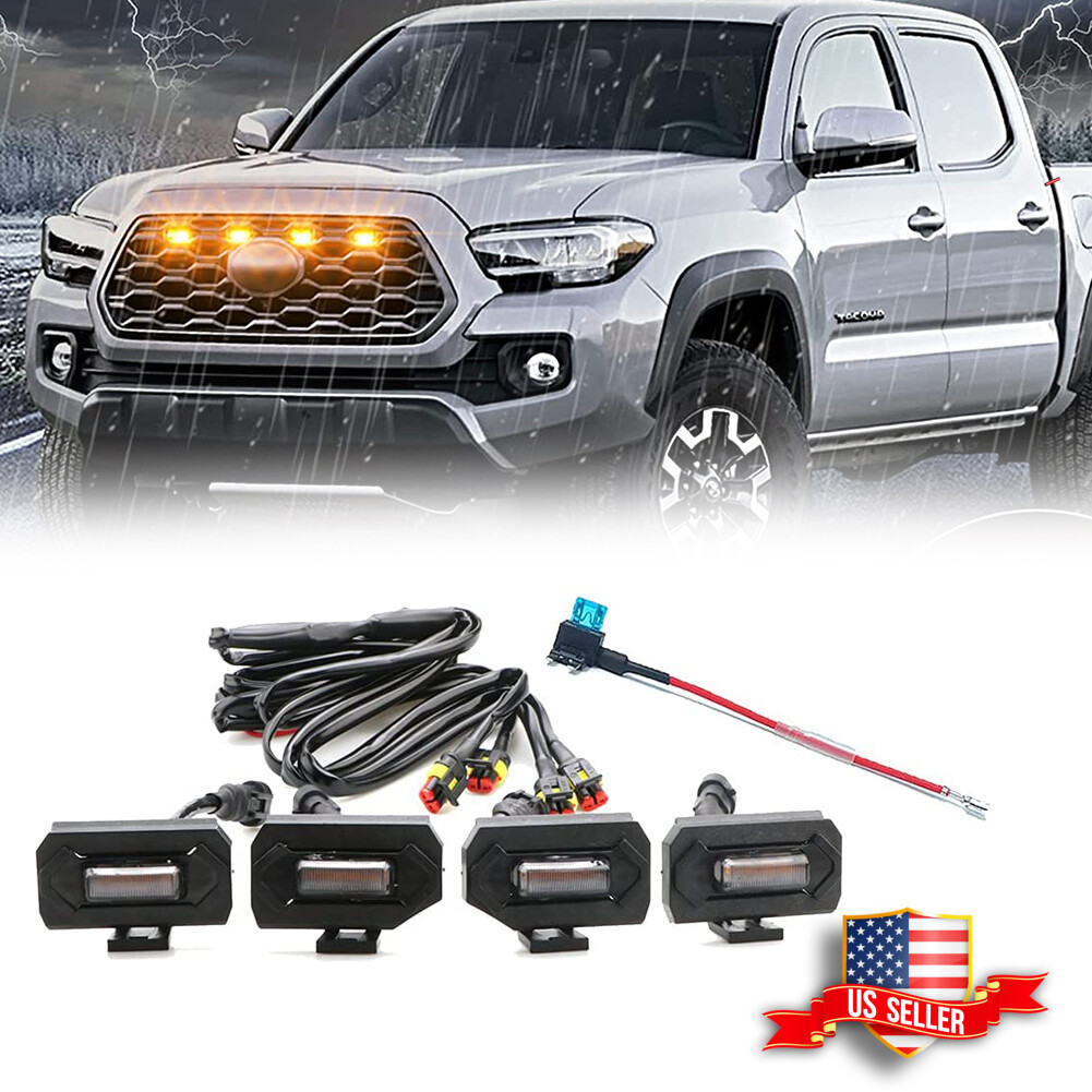 Tacoma TRD Pro Grille Performance Look Upgrade Kit Set Of LED Amber 