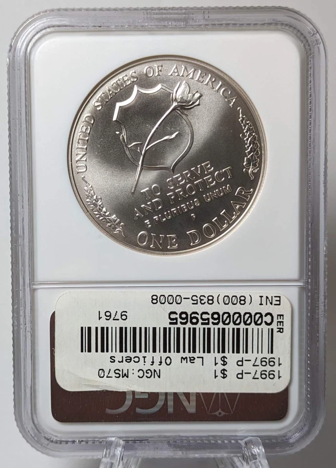 1997-P $1 Law Officers NGC MS70 - Image 2 of 3