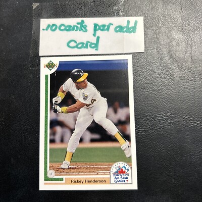 C35a upper deck final edition 1991 #86F Ricky Henderson Oakland A's Athletics